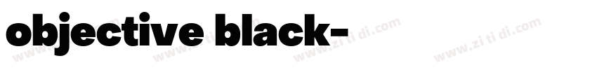 objective black字体转换 objective black字体转换